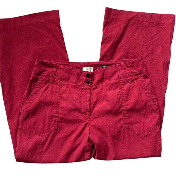 Anthropologie Maeve The Naomi Wide-Leg Flare Pants Red Size 16W - Picture 6 of 11